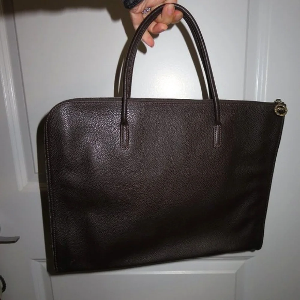 Longchamp Business Laptop Leather Handbag